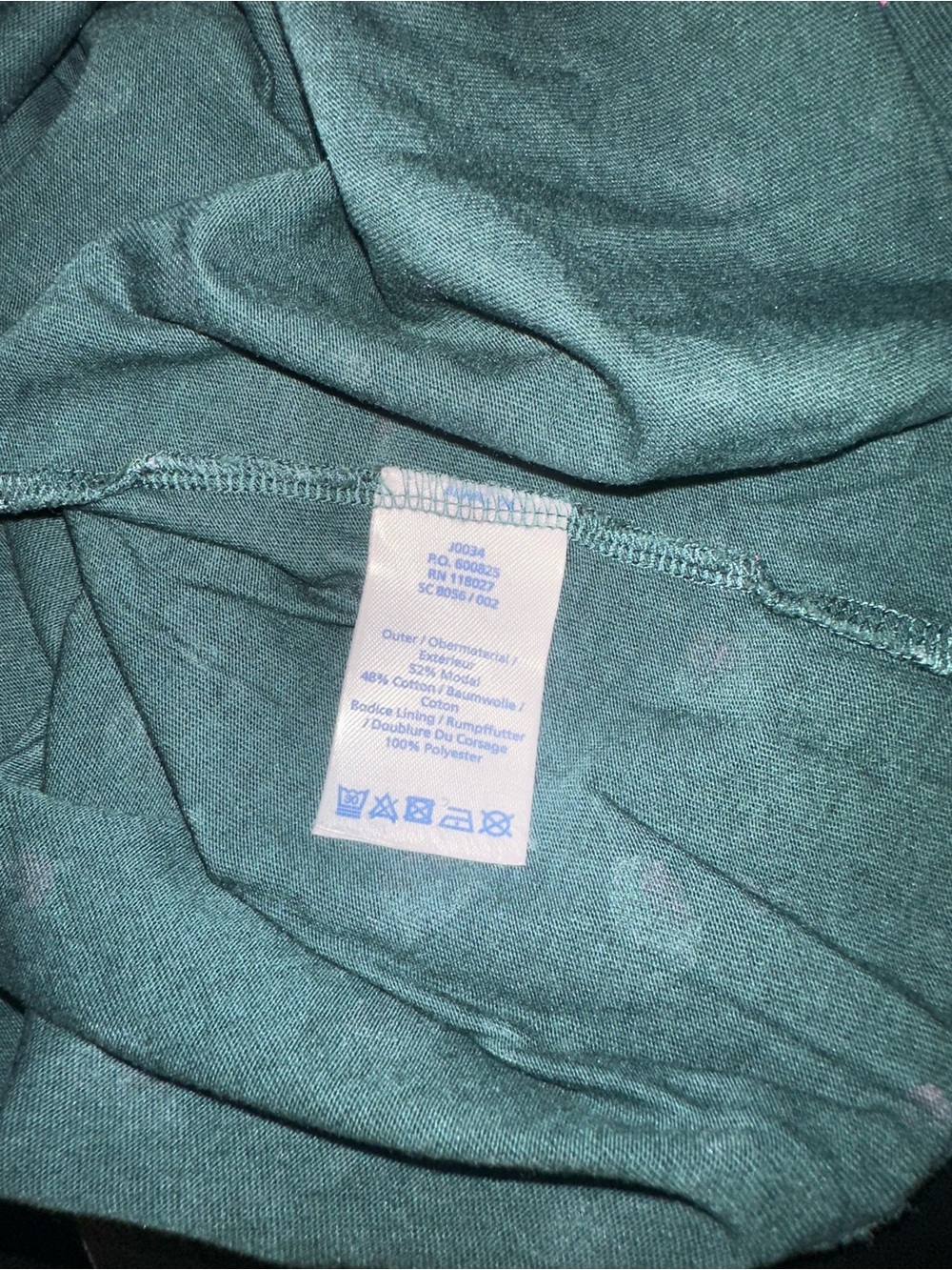 Boden Size 6L Green Long-Sleeve Printed Midi Dress with Pink Accents - Picture 12 of 13